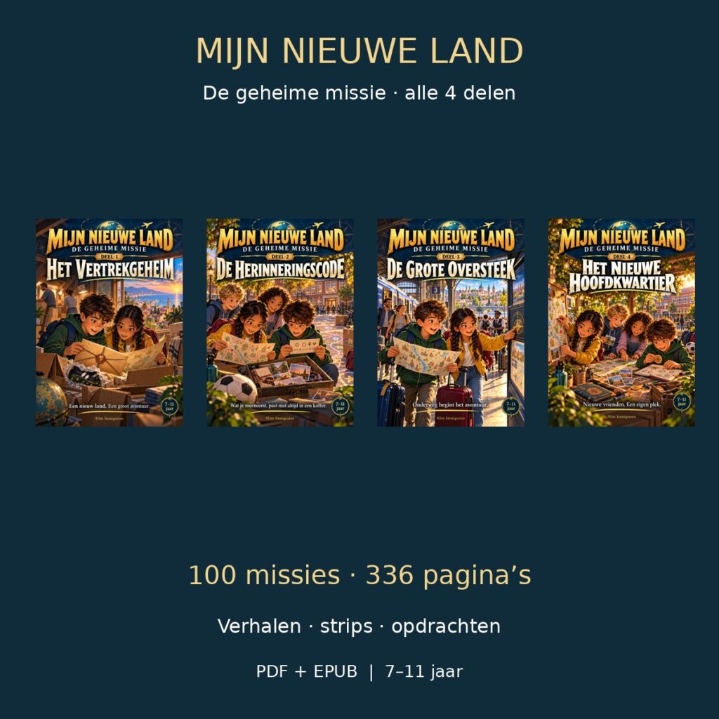 Mijn nieuwe land – De geheime missie – complete bundel (4 delen)